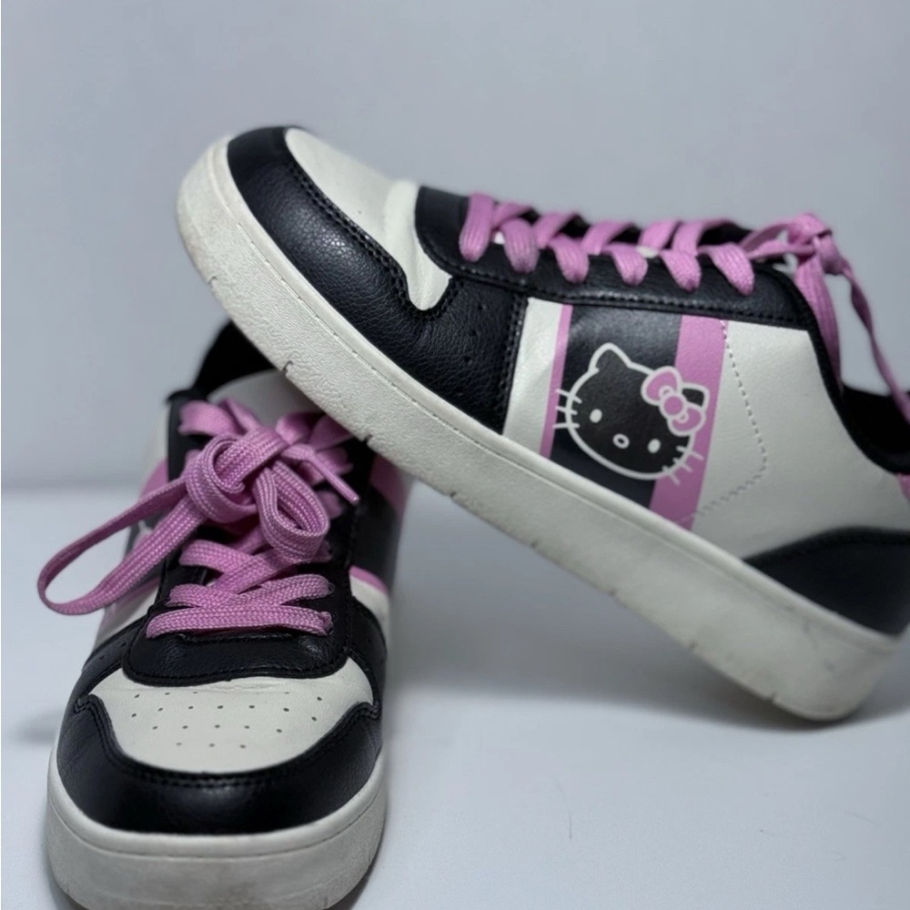Hello Kitty Kids Sneakers - Black, White, and Pink